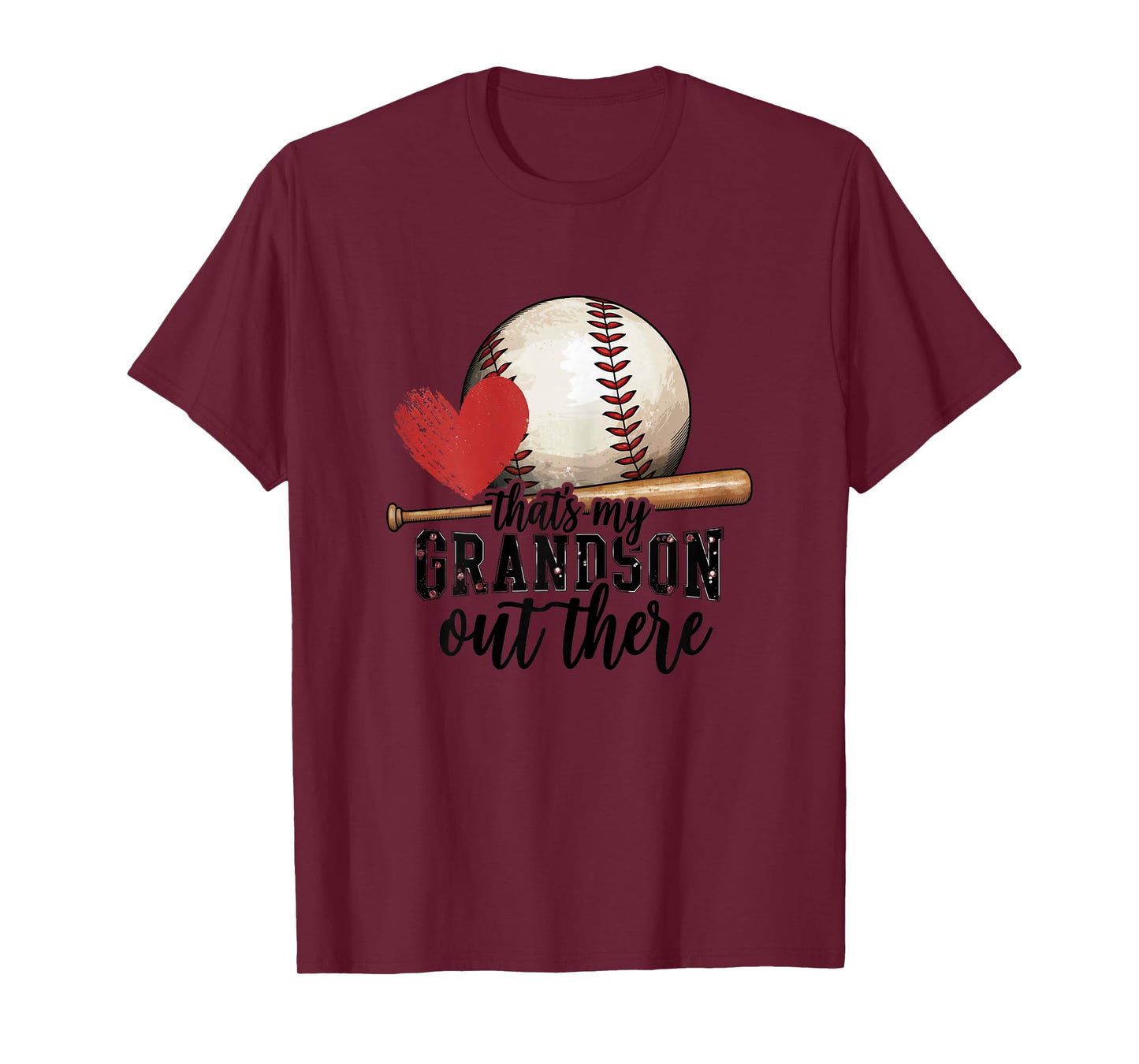 That'S My Grandson Out There Baseball Grandma Mothers Day T-Shirt