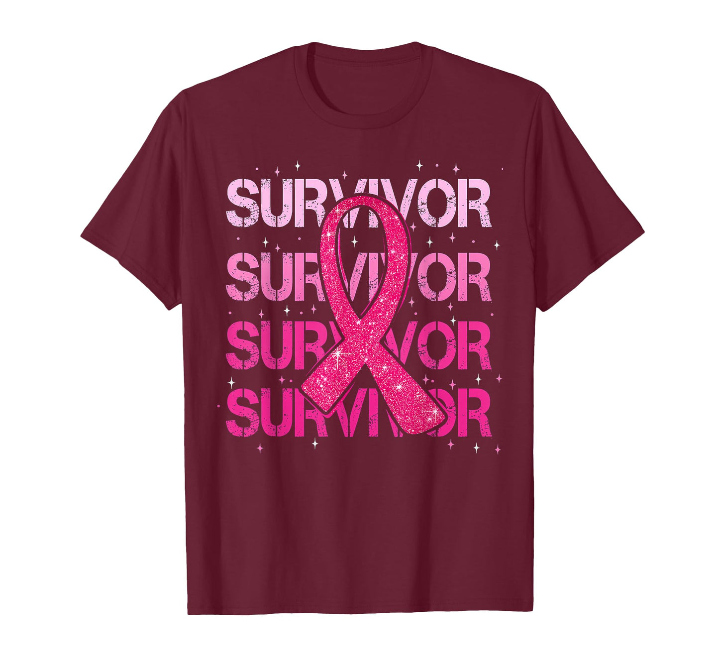 Survivor Pink Ribbon Breast Cancer Awareness T-Shirt