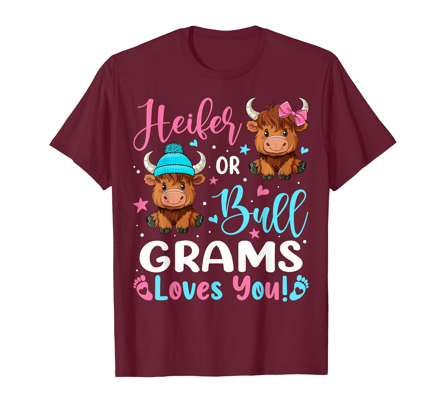 Bull or Heifer Grams Loves You Highland Cow Lover T-Shirt