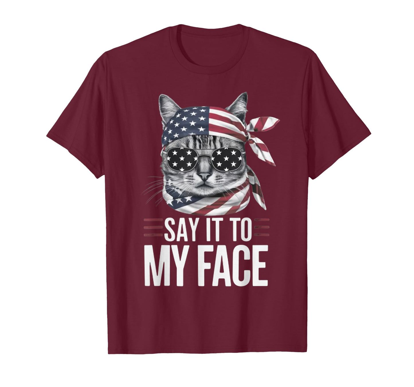 Funny Cat Kamala Harris 2024 Say It To My Face T-Shirt