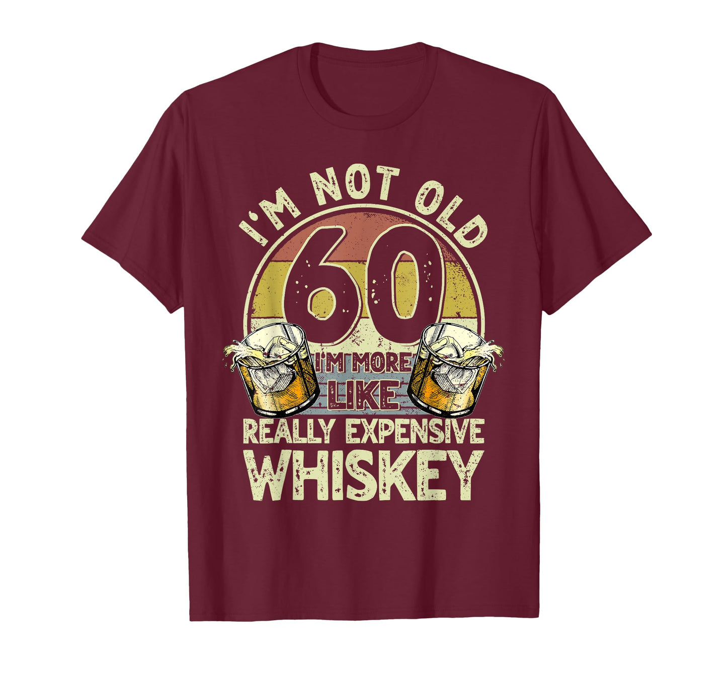 60 Years Old Bourbon Whiskey 60th Birthday Whiskey Men T-Shirt