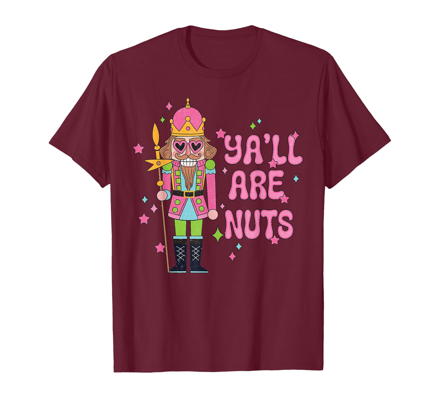 Cute Y'all Are Nuts Christmas Nutcracker Family Xmas Pajamas T-Shirt