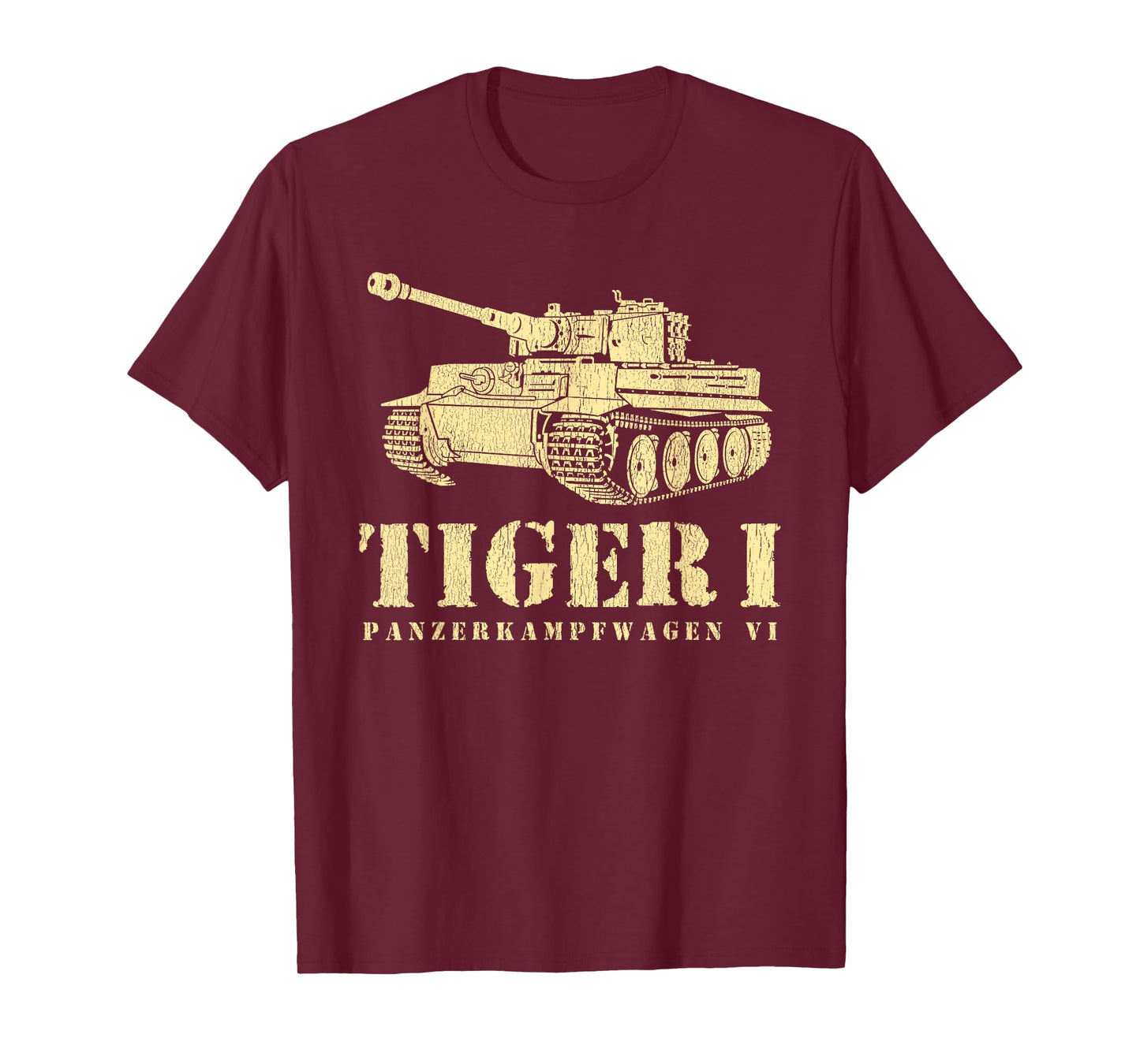 Funny Army Vintage Tiger Tank PzKpfw VI WWII Gift Men Boys T-Shirt