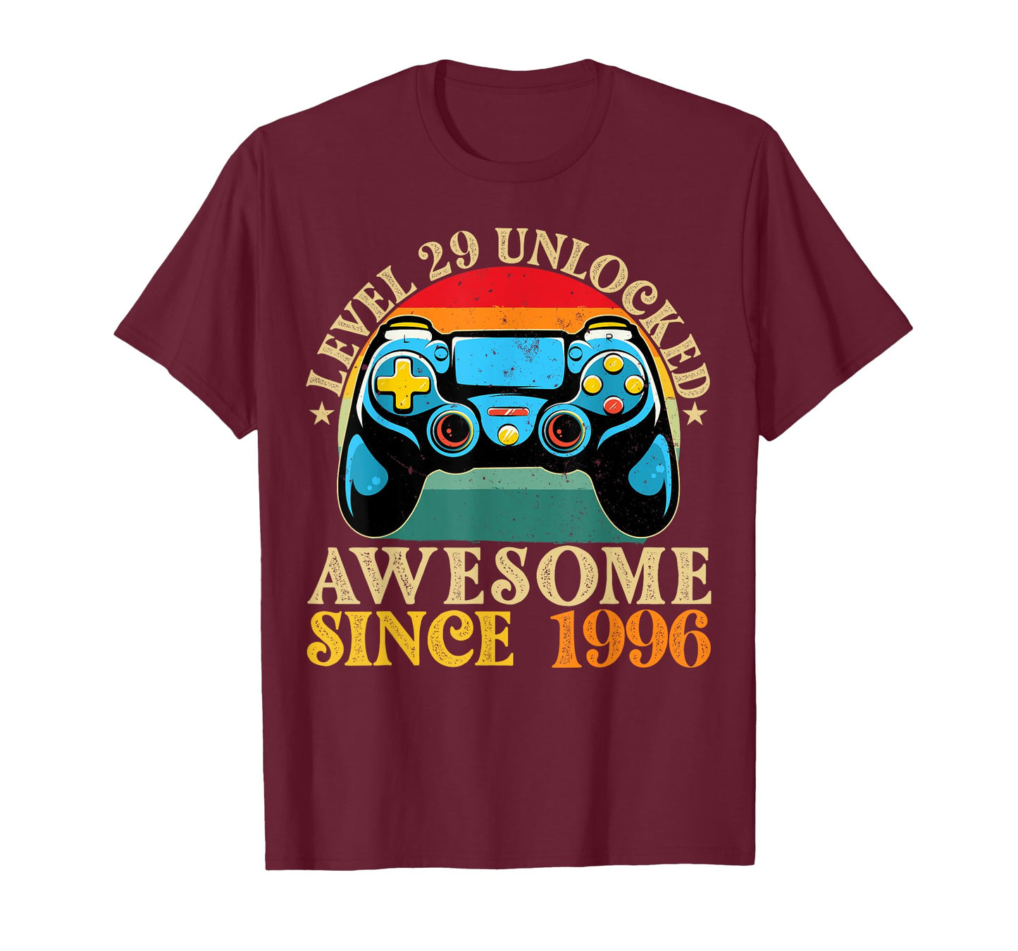 Level 29 Unlocked Awesome Since 1996 29th Birthday Gamer T-Shirt