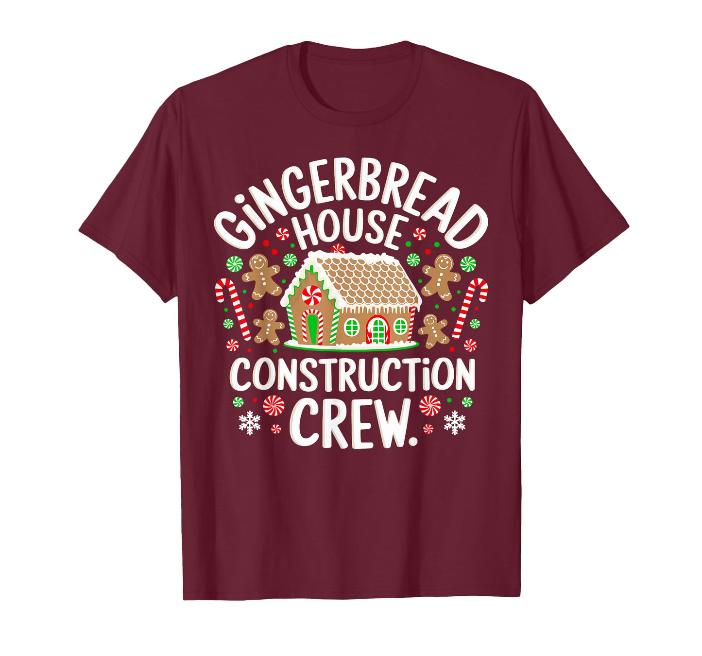 Baking Xmas Gingerbread House Construction Crew Decorating T-Shirt