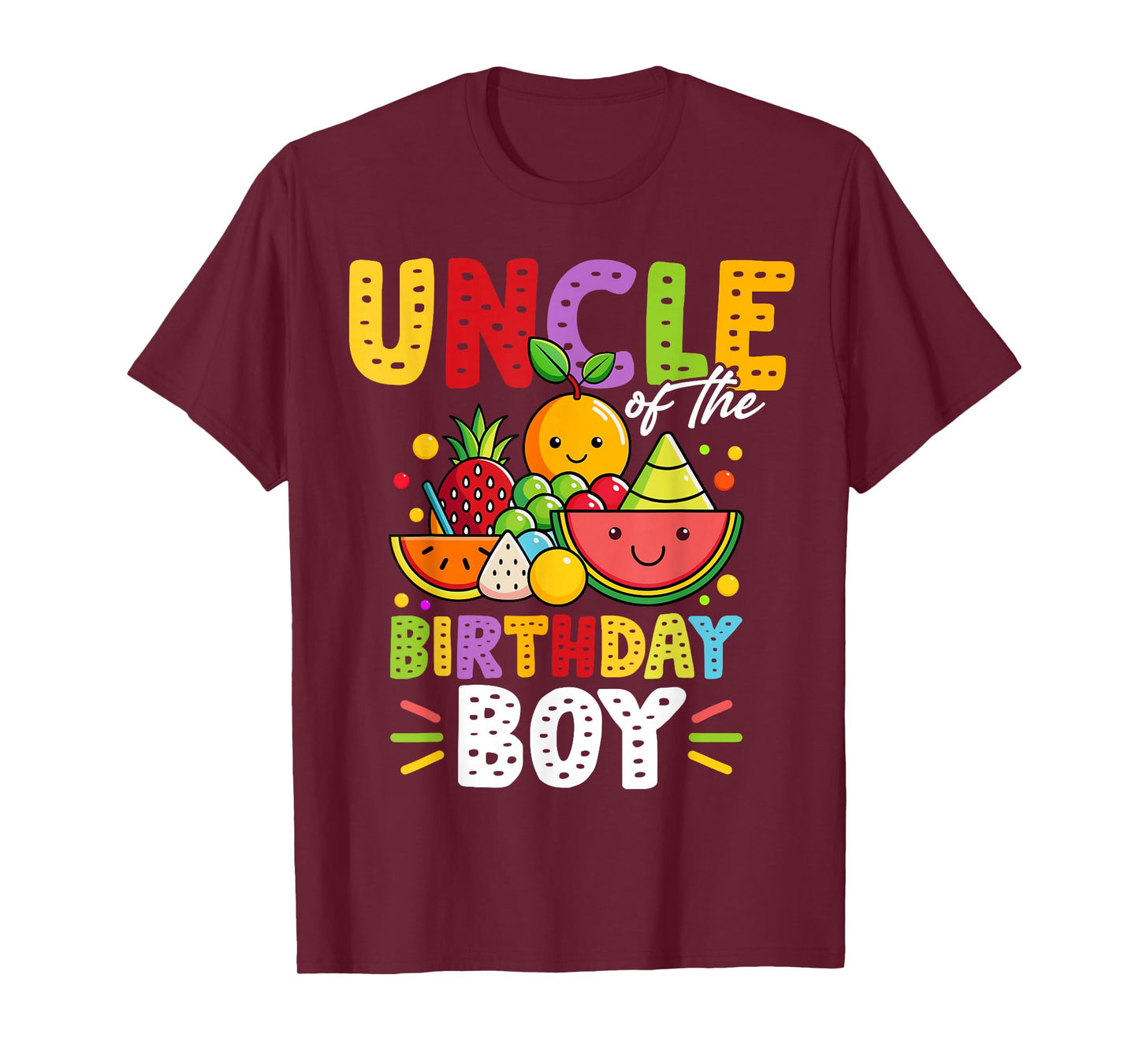 Uncle Of The Birthday Boy Family Funny Fruit Birthday T-Shirt