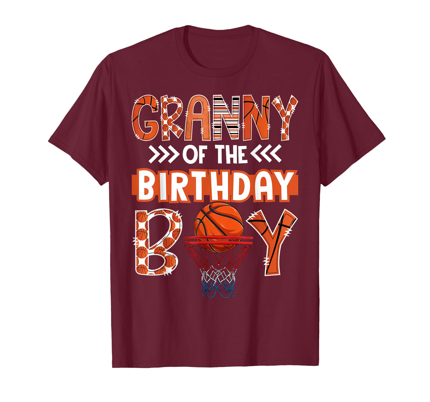 Granny of The Birthday Boy Basketball Lover Matching T-Shirt
