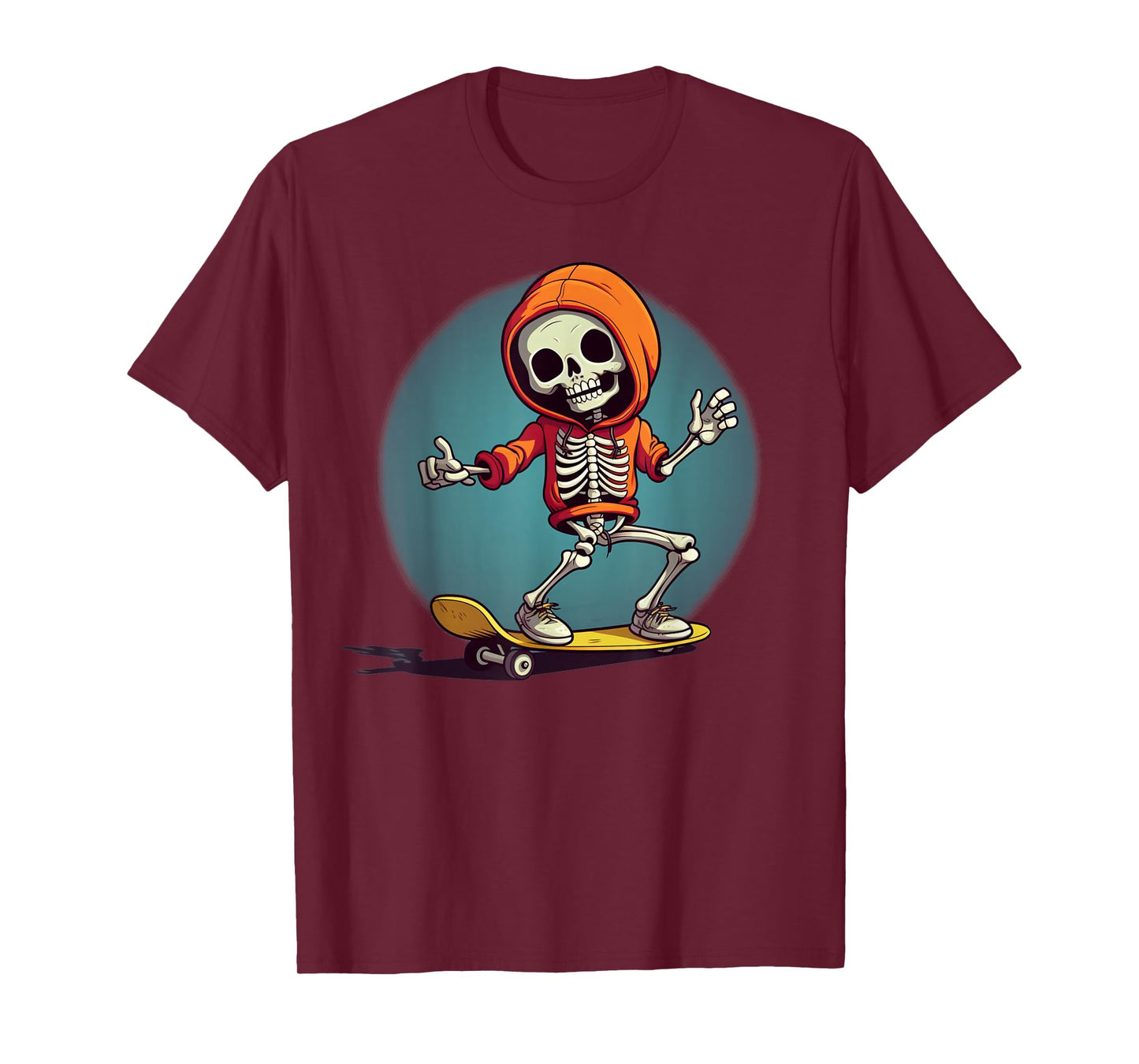 Happy Sweater Skeleton who loves Skateboards and cool Stunts T-Shirt