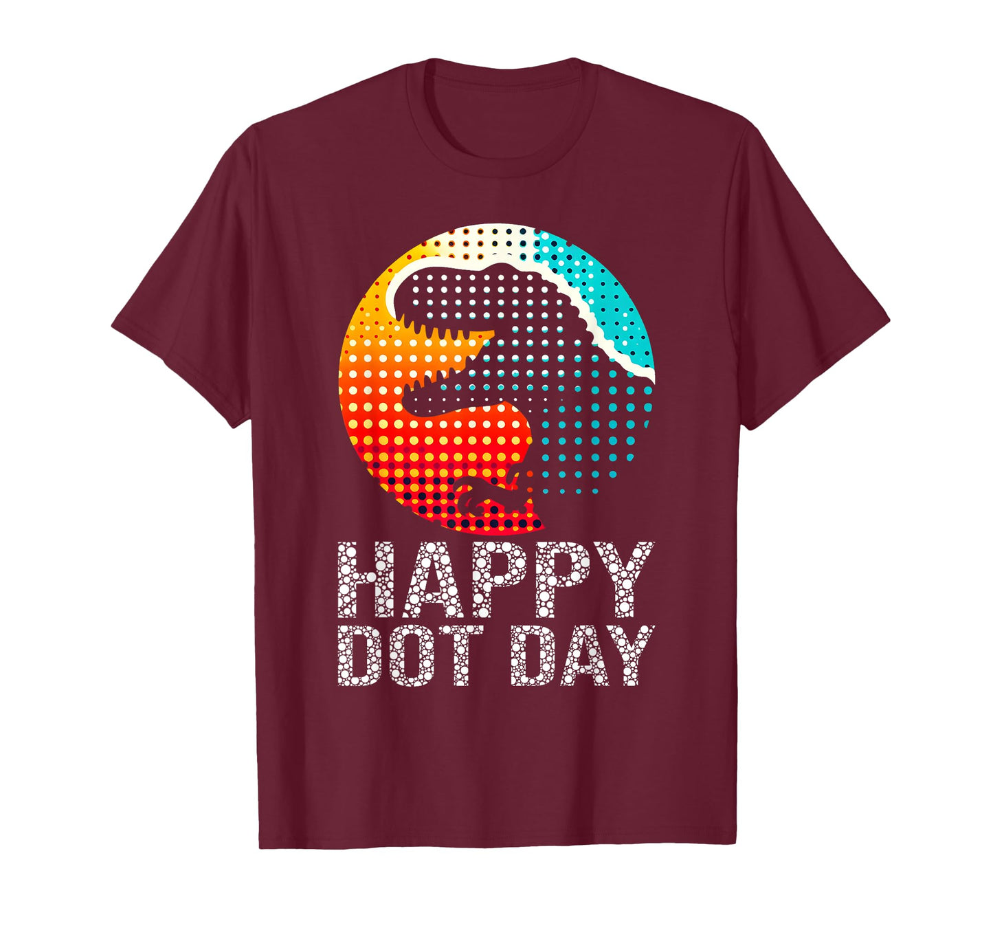 Polka Dot Day Colorful Dinosaur Dotted Design Fun Boys T-Shirt