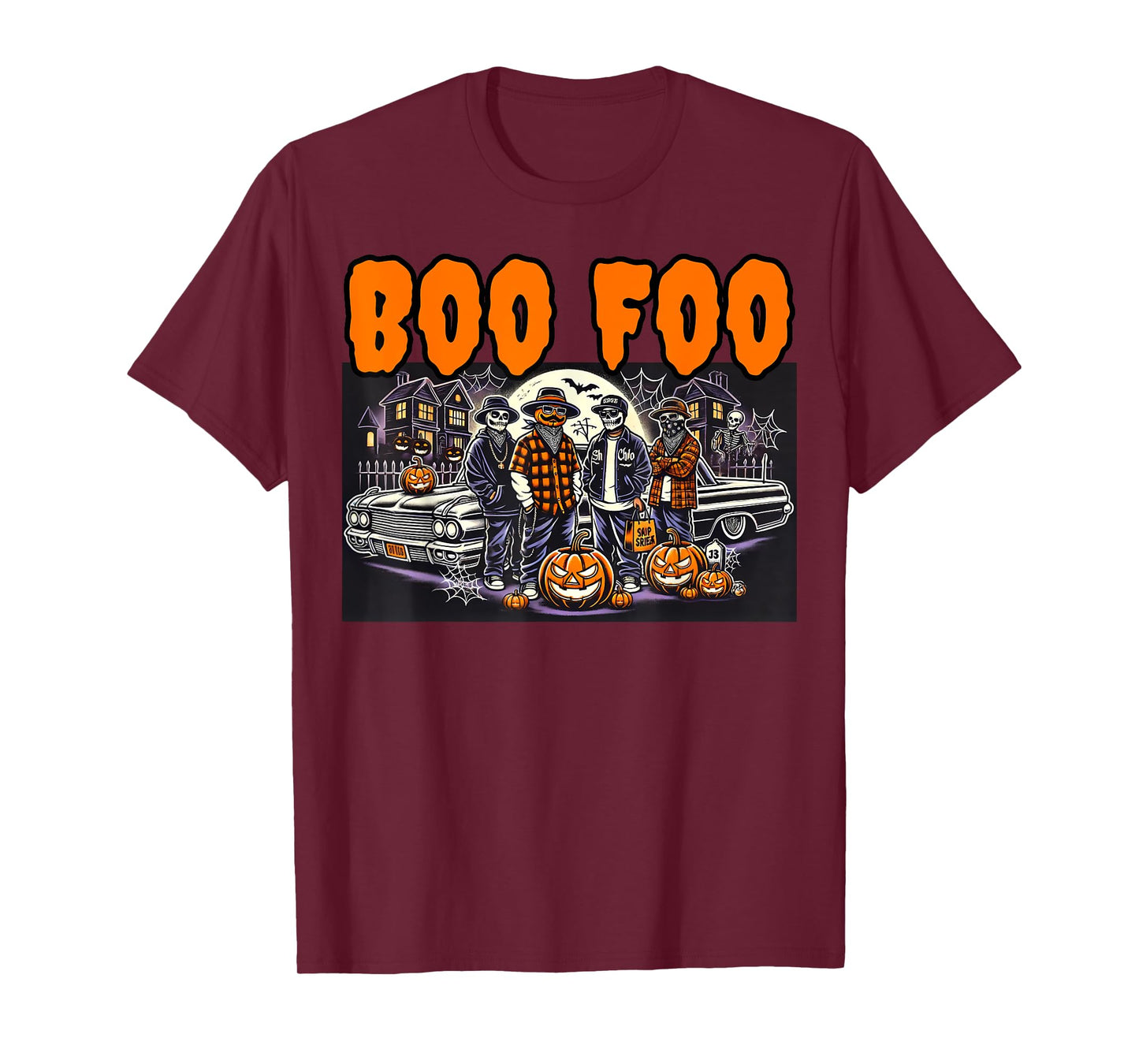 Urban Cultura Chicano Latino Cholo Mexican Halloween Homies T-Shirt