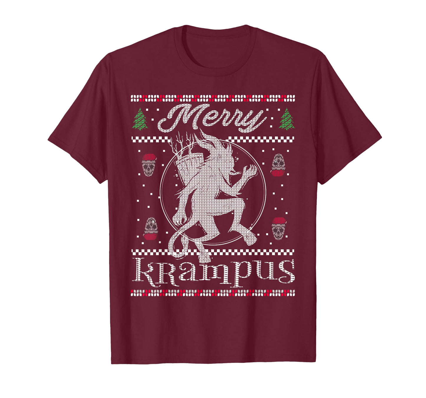 Merry Krampus Christmas Xmas Horror Ugly Sweater Evil Pajama T-Shirt