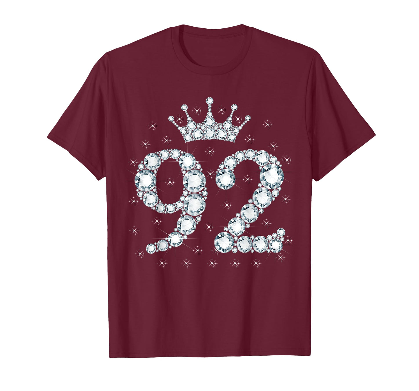 92 Crown 92 Years Old Happy 92nd Birthday Girl Women T-Shirt