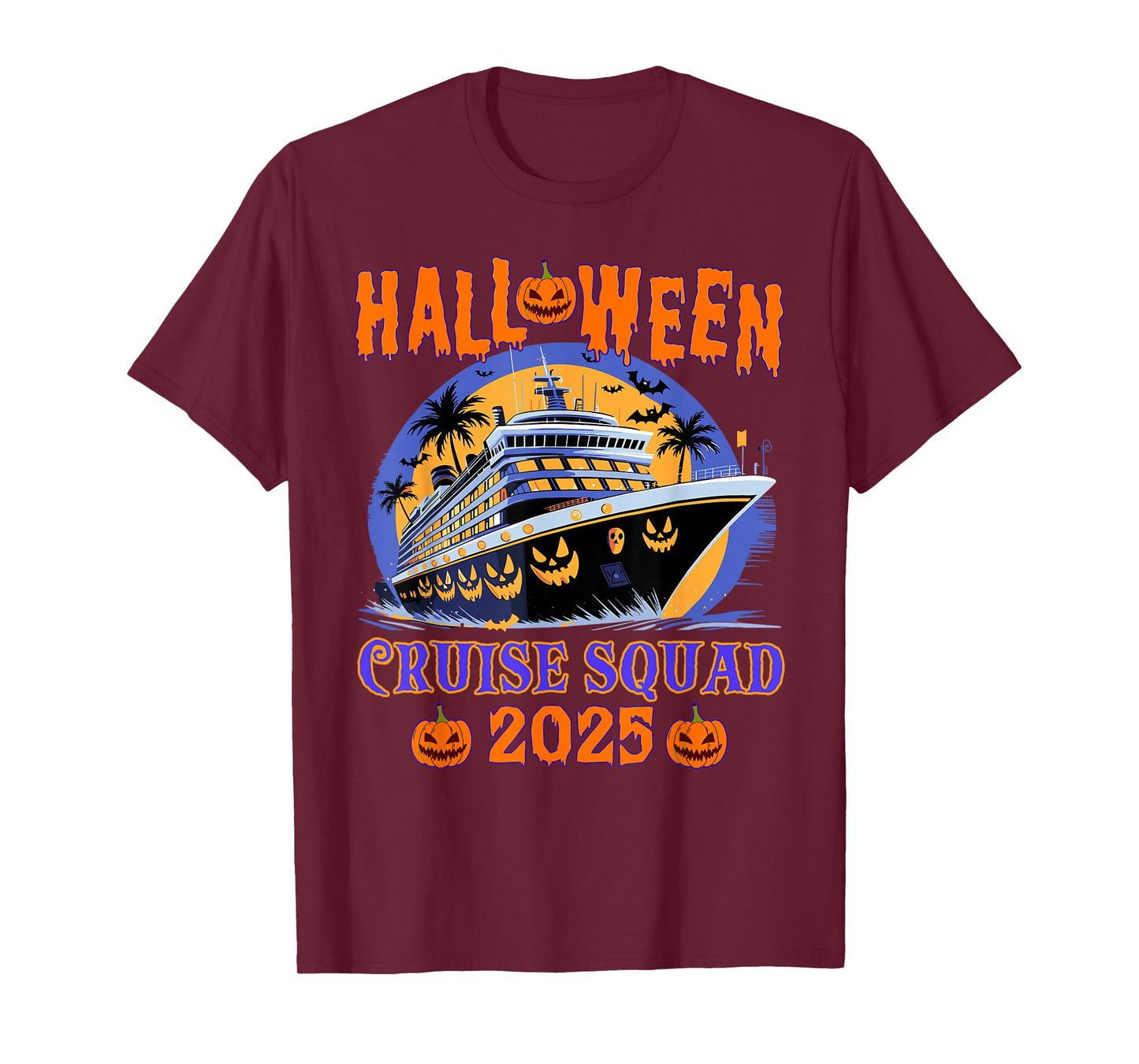 Halloween Cruise Squad 2025 Spooky Pumpkin Cruise Vacation T-Shirt