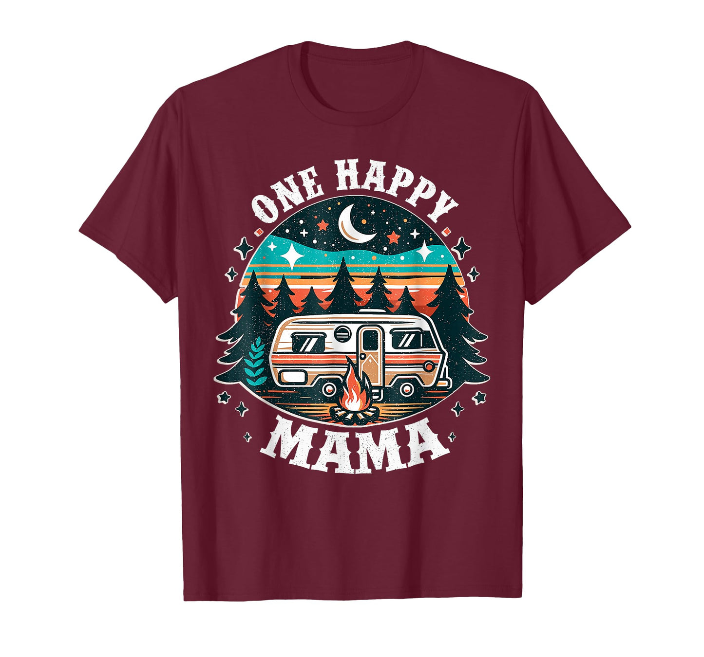 One Happy Mama One Happy Camper Birthday Boy Girl Family T-Shirt