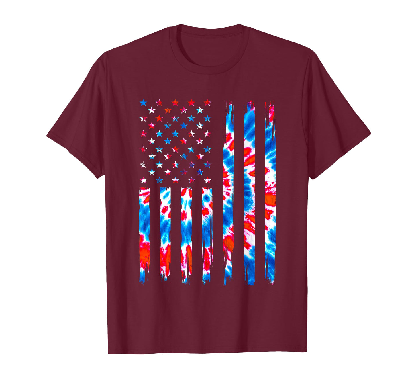 Tie Dye USA Flag Men Women Kids American Flag 4th Of July T-Shirt