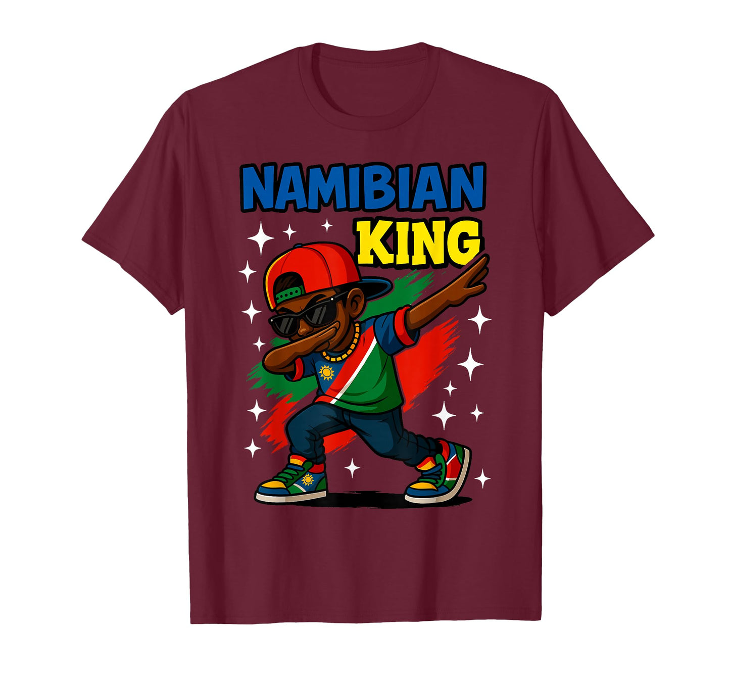 Namibian Dab Boy Flag Colors Urban Pride Design for Kids T-Shirt
