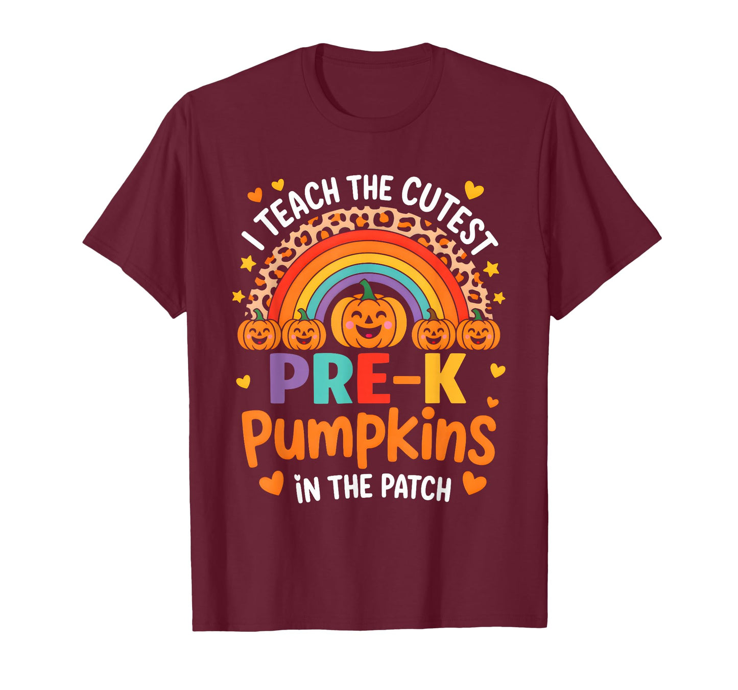 I Teach the Cutest Pre-K Pumpkin Teacher Student Halloween T-Shirt