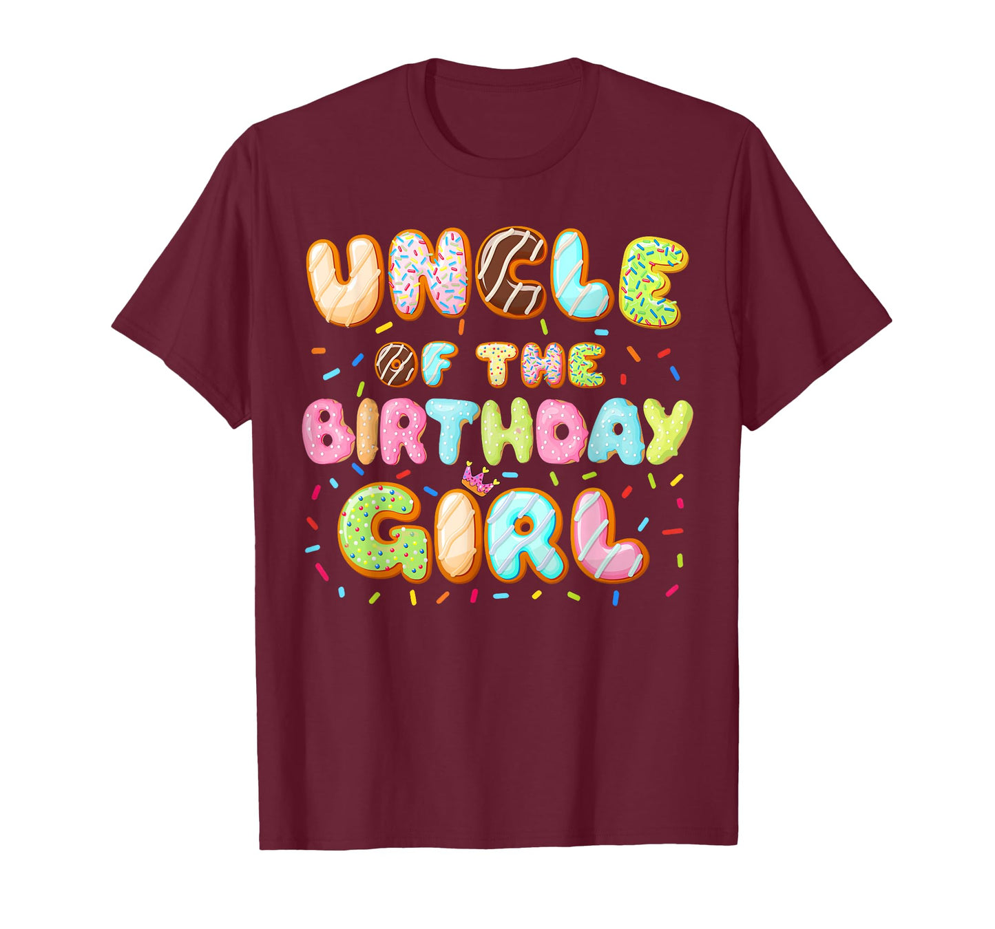 Uncle Of The Birthday Girl Sweet Donut Birthday Family T-Shirt