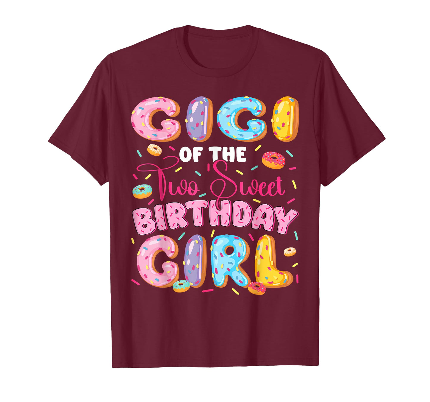 Gigi Of The Two Sweet 2Nd Birthday Girl Donut Lover T-Shirt