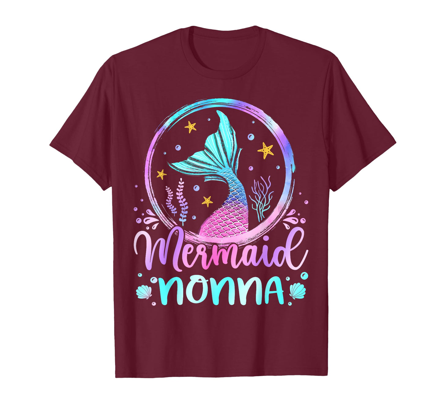 Mermaid Nonna Cute Mermaid Birthday Family Matching T-Shirt
