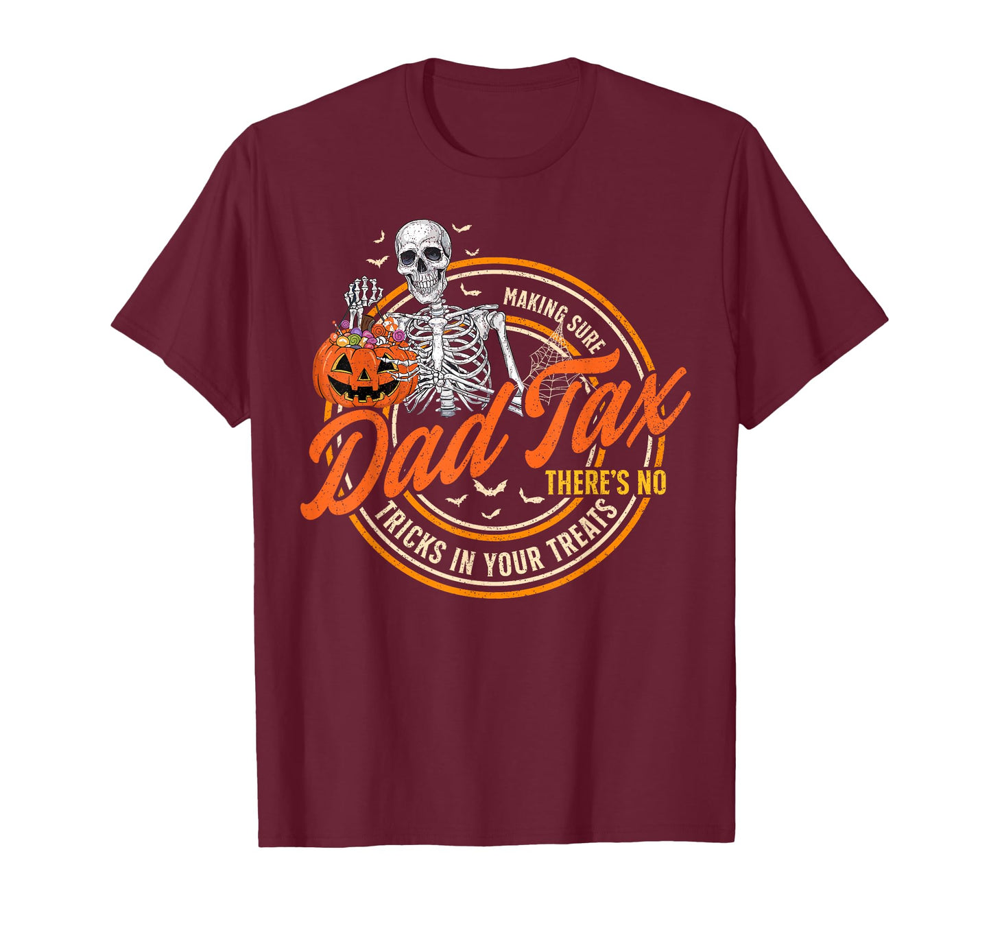 Funny Dad Tax Halloween Shirt Candy Pumpkin Dad Joke Men T-Shirt