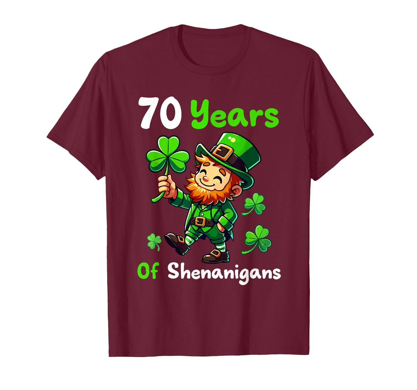 70 Years of Shenanigans 70th Birthday St. Patrick's Day Boy T-Shirt