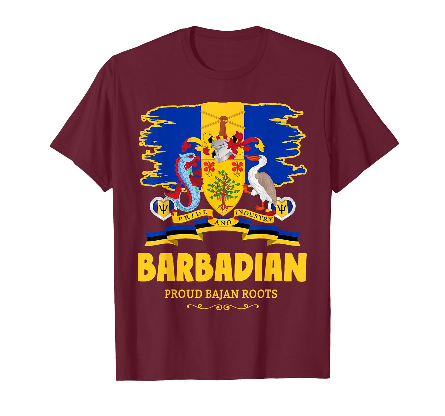 Barbados Flag Outfit Idea For Kids & Barbadian Flag Themed T-Shirt