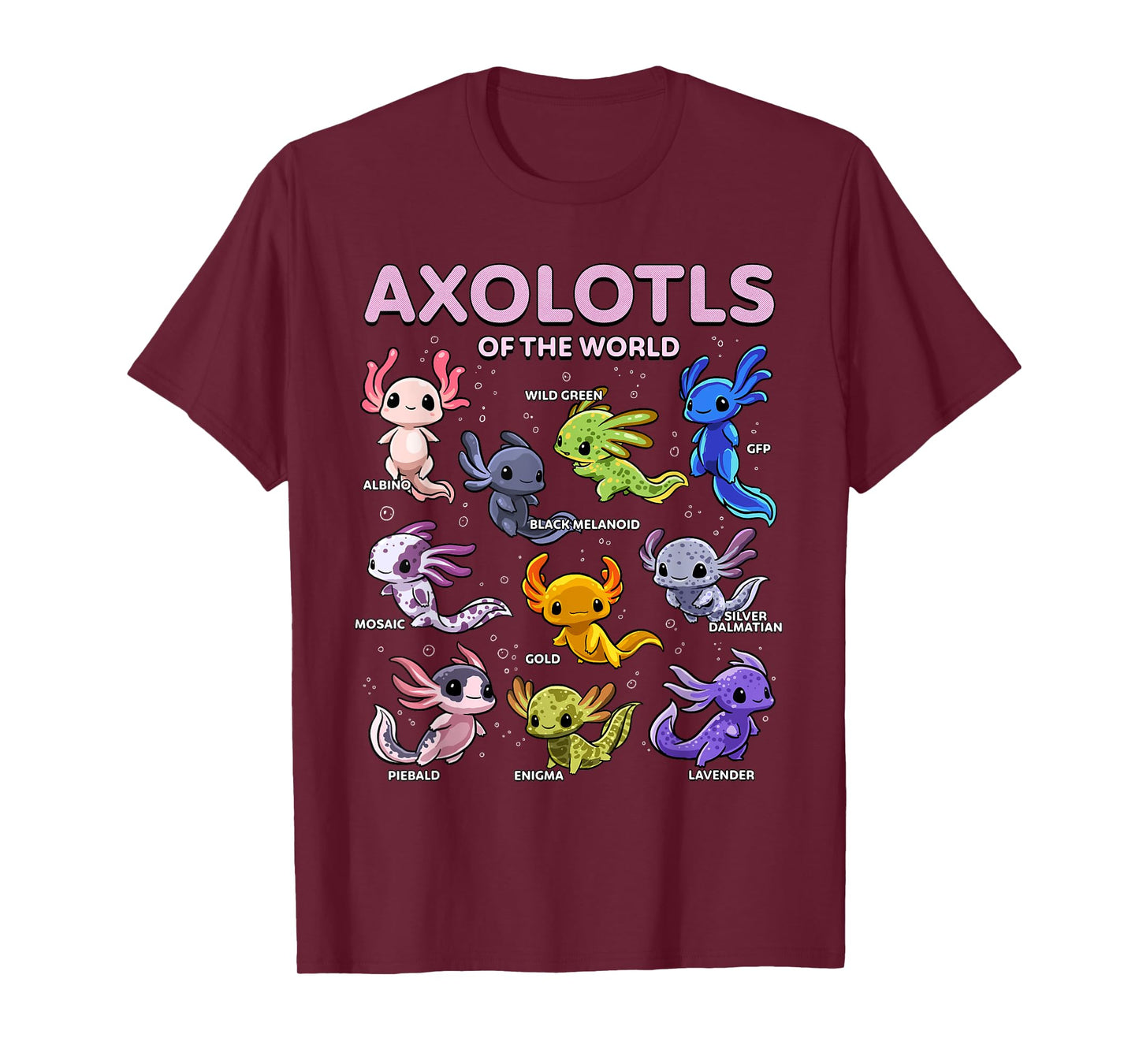 Axolotl Kawaii Axolotls of the World Axolotl Animals T-Shirt