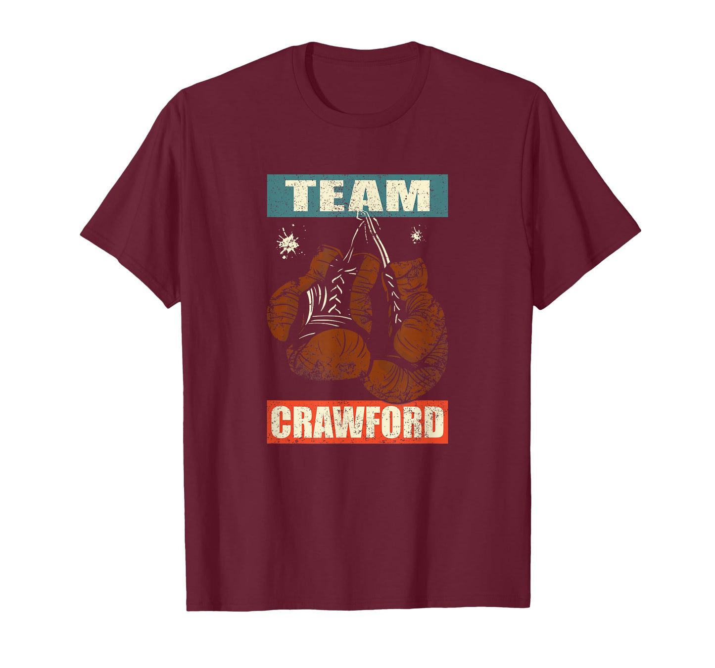Crawford Last Name Retro Family Name Crawford Boxing T-Shirt