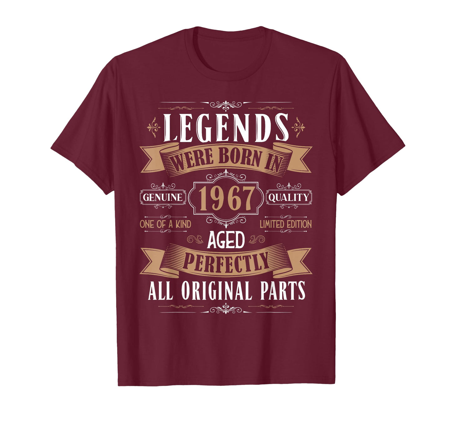 Legends Born In 1967 58th Birthday 58 Years Old Bday Men T-Shirt