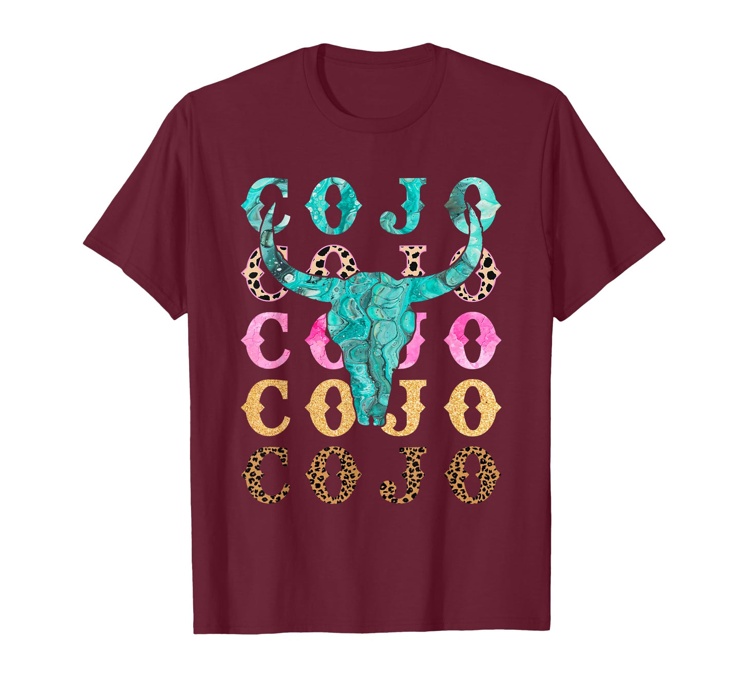 Retro Cojo Johnson Bull Skull Music Country 70s Cowboys Boot T-Shirt