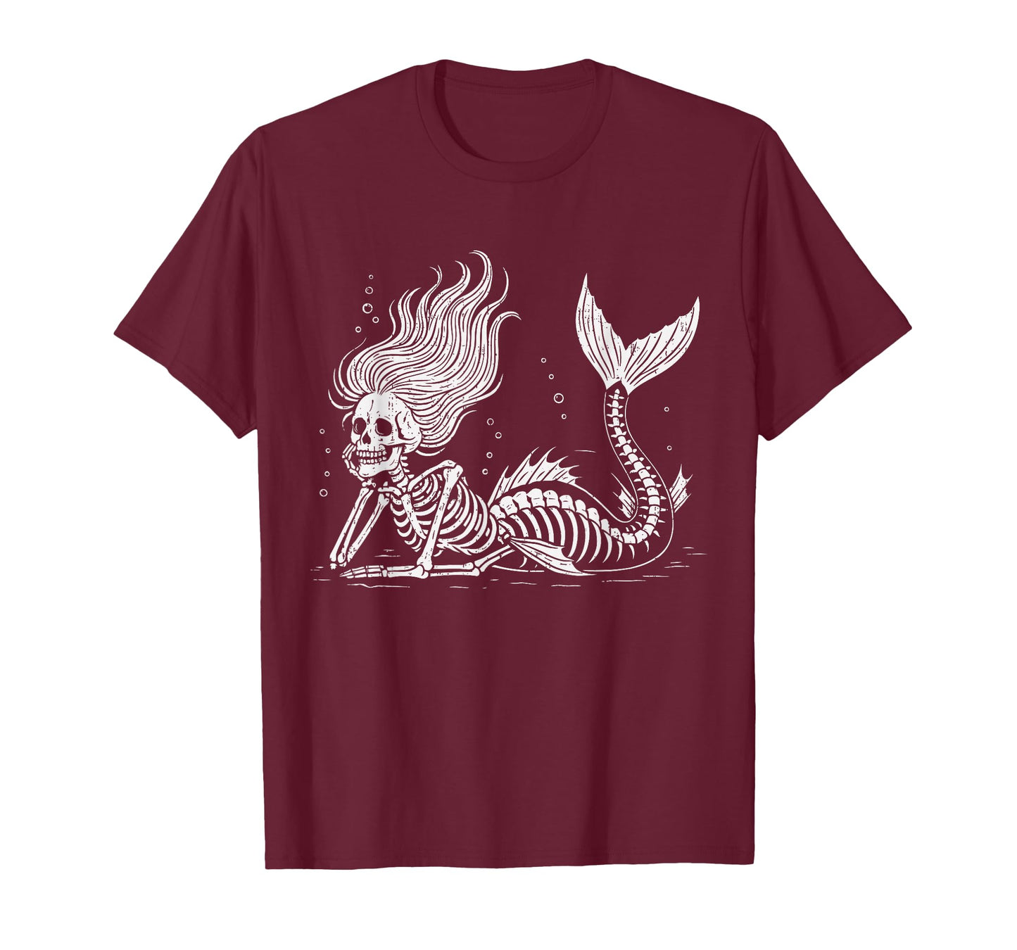 Mermaid Skeleton Halloween Costume Womens Teens Girls Kids T-Shirt
