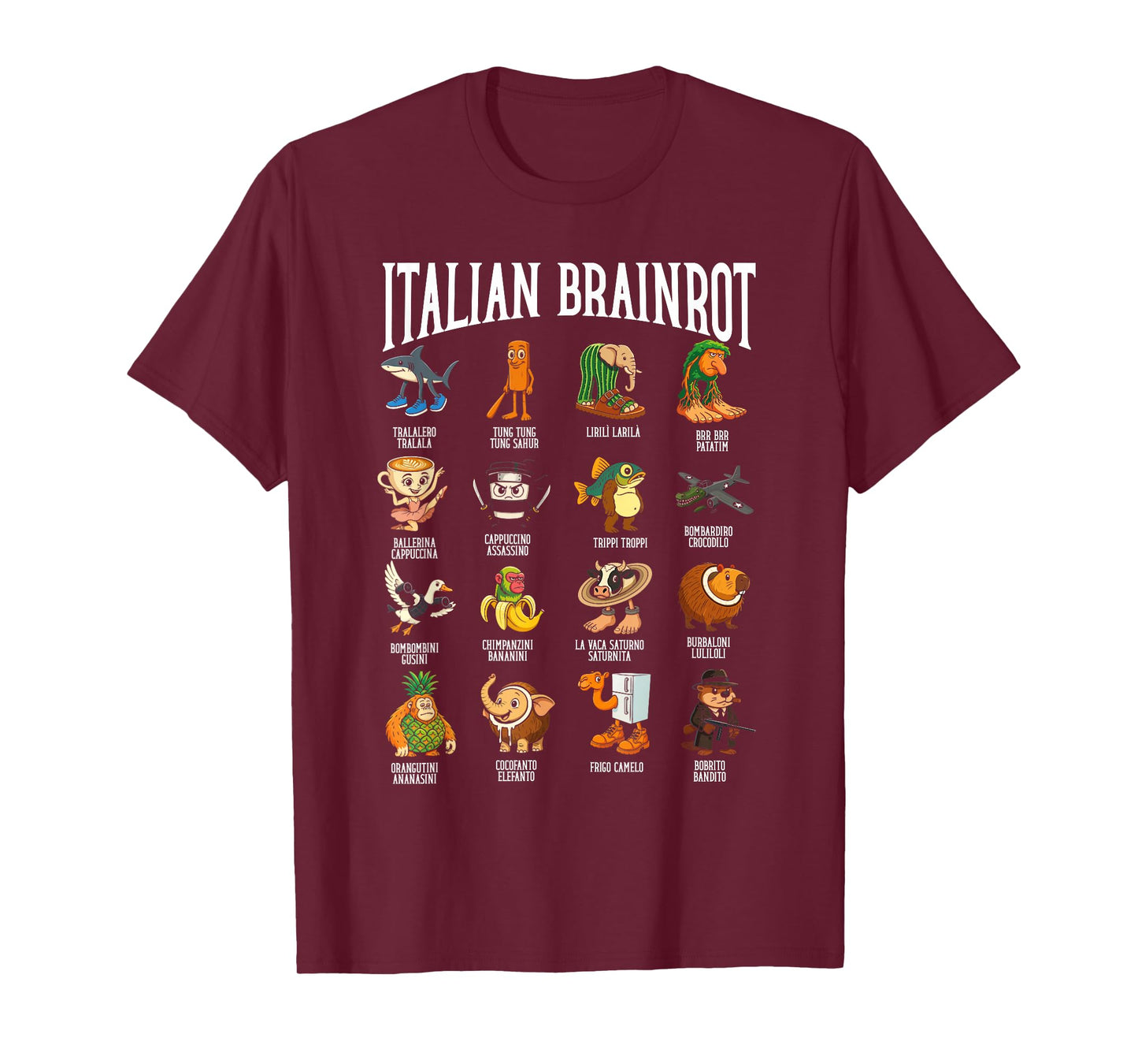 Italian Brainrot Ballerina Assassino Character Meme Mix T-Shirt