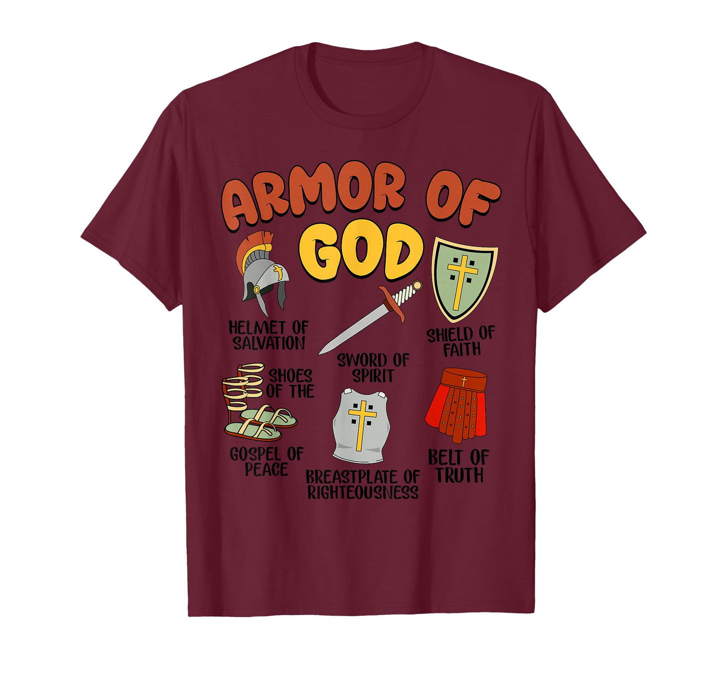 Christian Boys Armor of God Jesus Christ is King T-Shirt