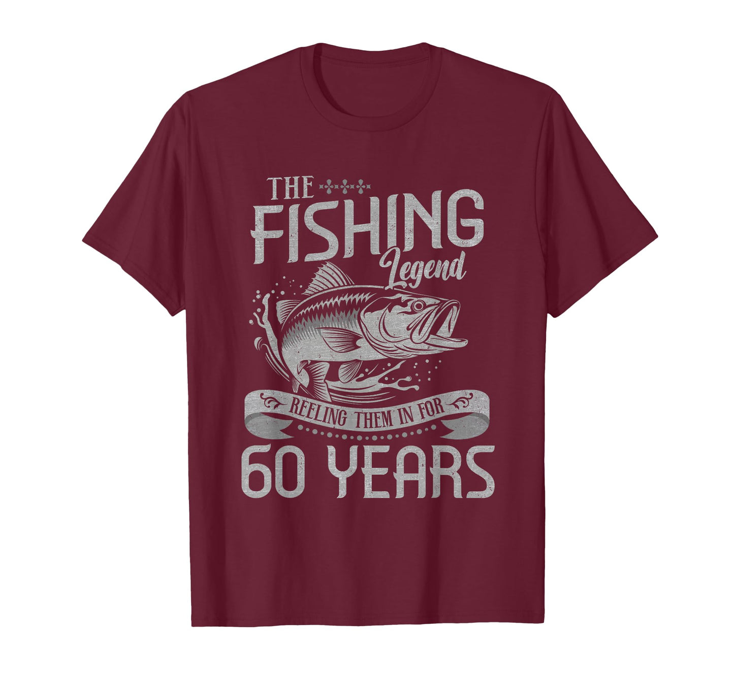 Fishing Legend 60 Years Old Gift Fisherman 60th Birthday Men T-Shirt