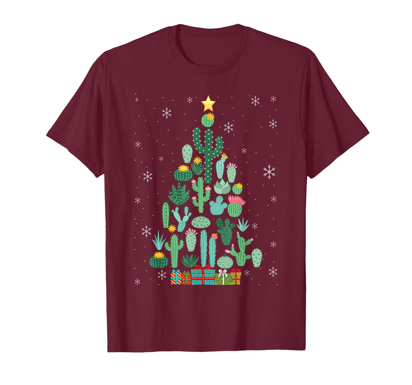 Funny Succulent Christmas Tree Cactus Gardener T-Shirt