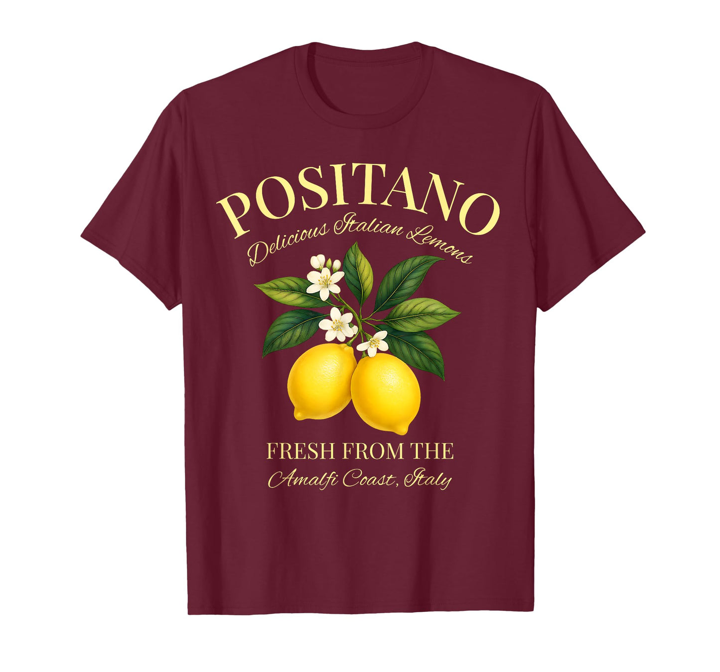 Positano Amalfi Coast Italian Lemons Graphic Trendy T-Shirt