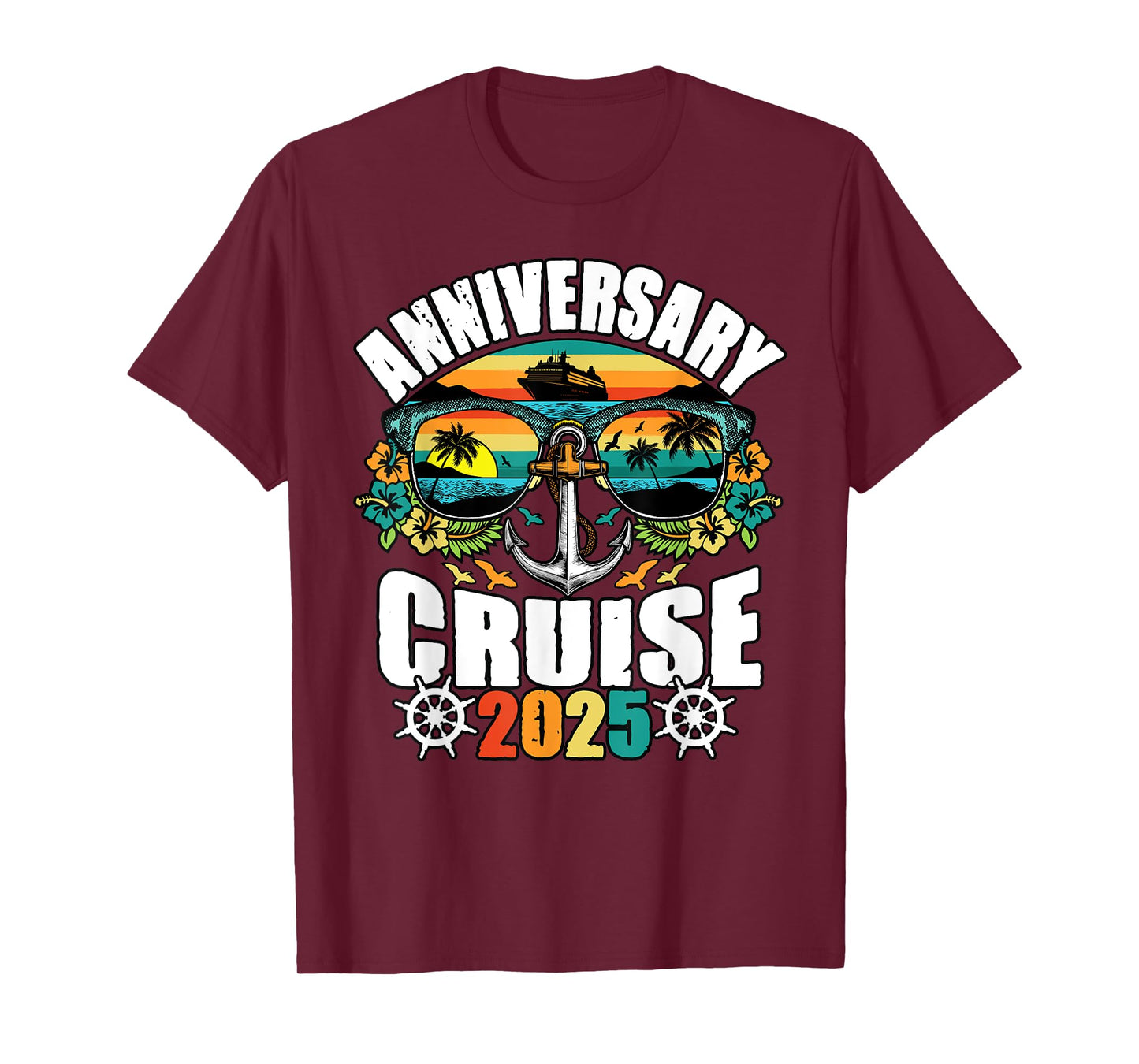 Anniversary Cruise Crew 2025 Cruising Vacation Trip Matching T-Shirt