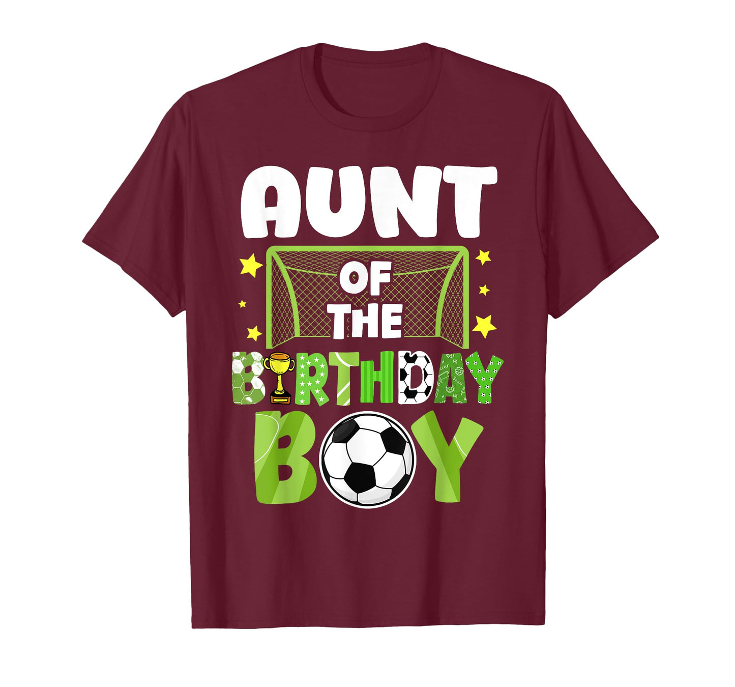 Soccer Aunt Birthday Boy Party Soccer Family Matching T-Shirt