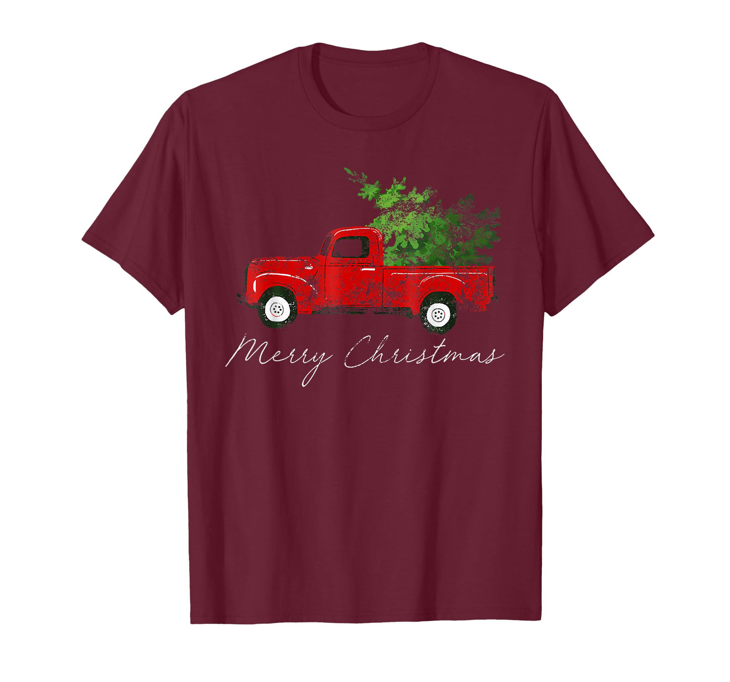 Vintage Wagon Christmas T-Shirt - Tree On Car Xmas Vacation T-Shirt