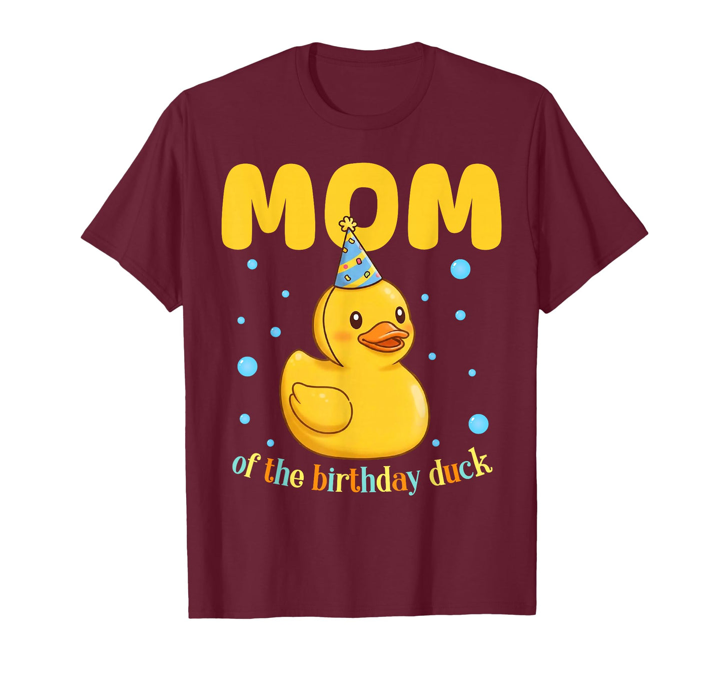 Mom Of The Birthday Duck Rubber Duck Kids Family Matching T-Shirt