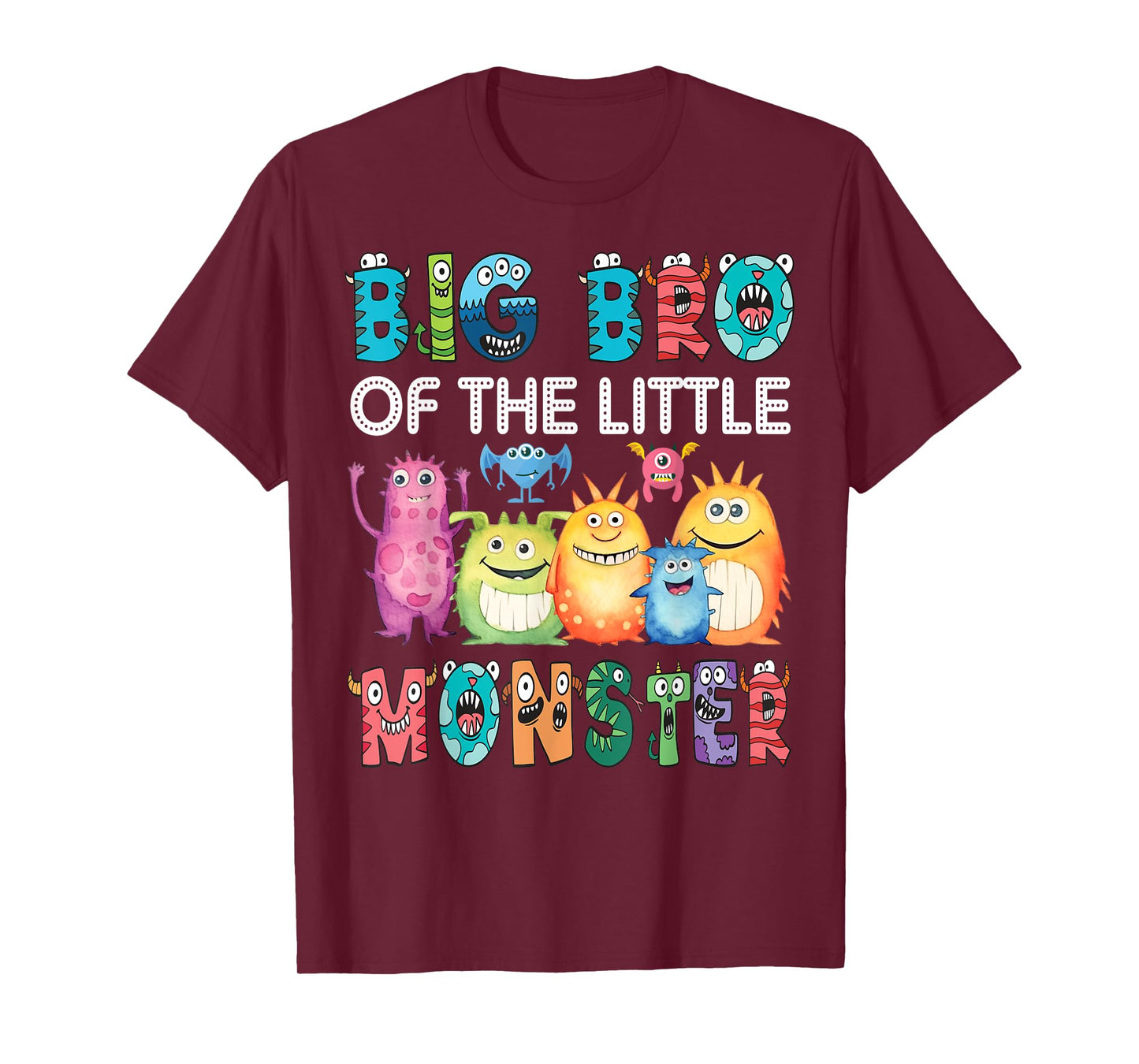 Big Bro Of The Little Monster Kids 1St Birthday Party T-Shirt