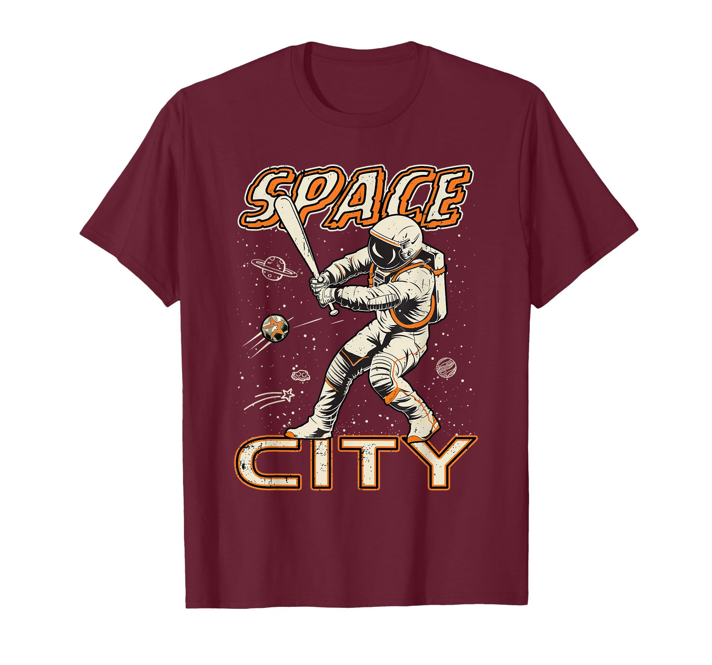 Graphic Houston Last Name Pride Vintage Costume Space City T-Shirt