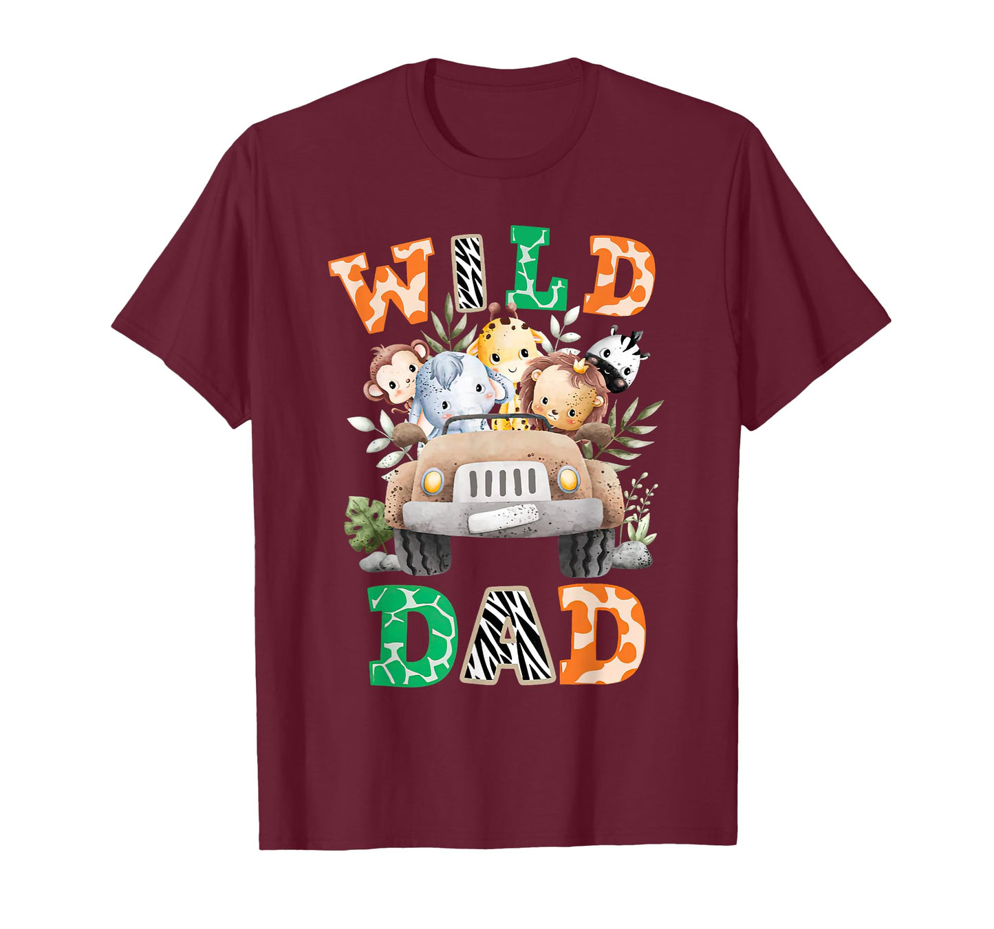 Wild Dad Zoo Born Two be Wild B-day Safari Jungle Animal T-Shirt