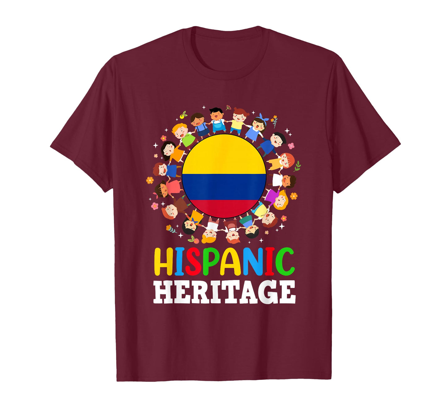 Hispanic Heritage Month Colombia Flag Colombian Kids T-Shirt