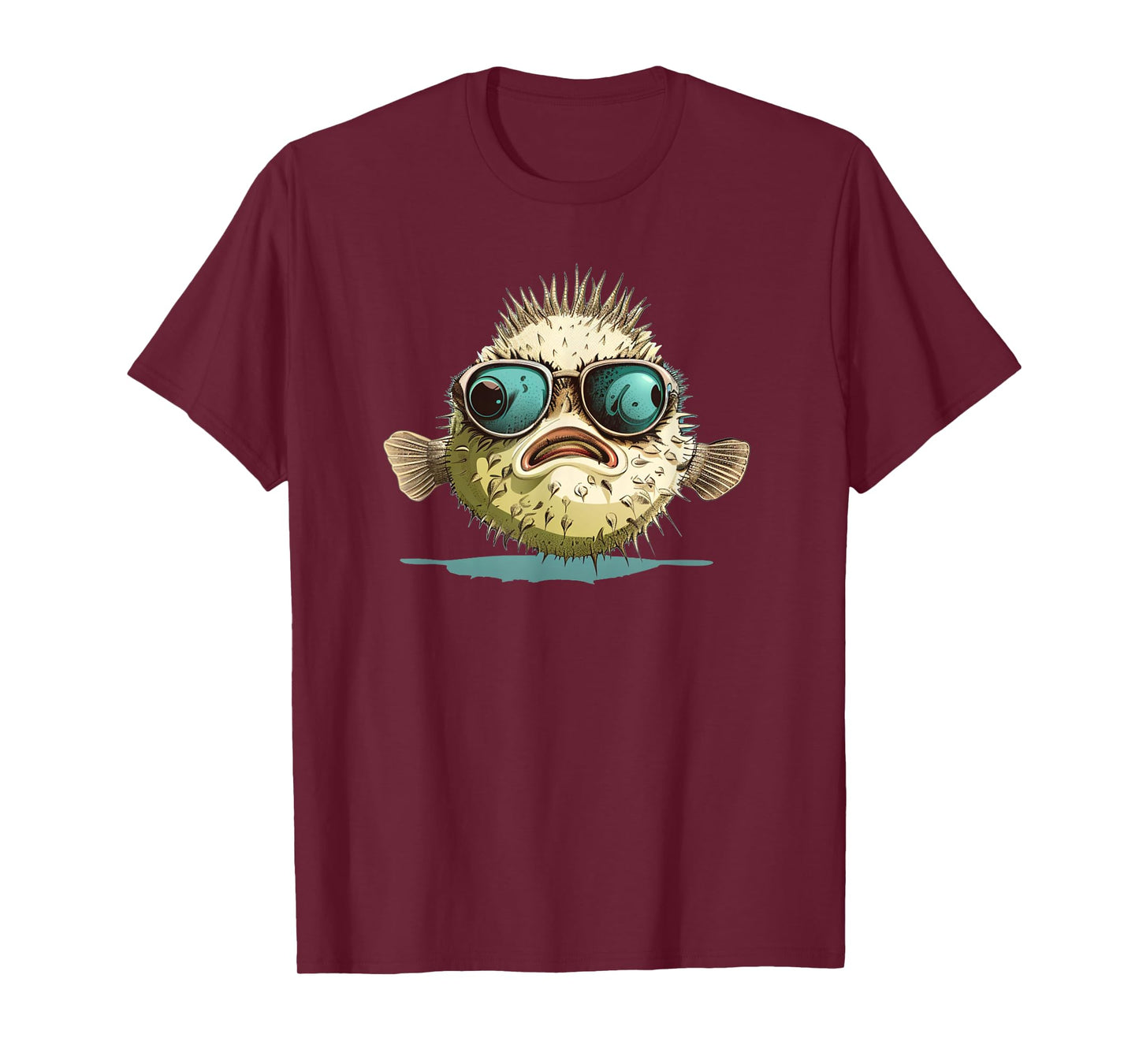 Fun Puffer Fish with Sunglasses Costume for Adults and Kids T-Shirt
