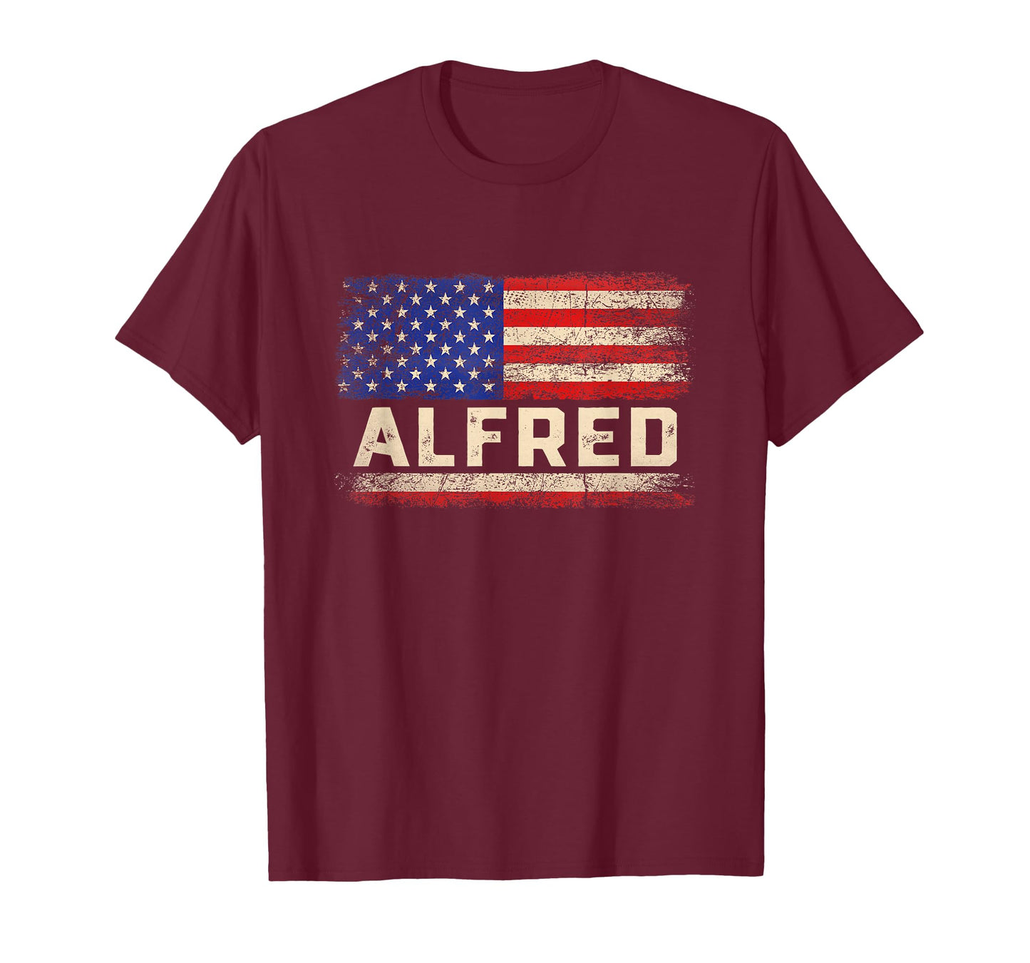Alfred First Name Shirt Alfred Name American Flag T-Shirt