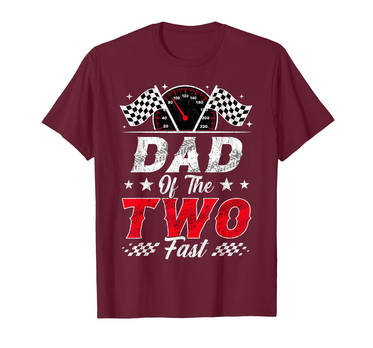 Dad of The Two Fast 2nd Birthday Racing Car Family T-Shirt