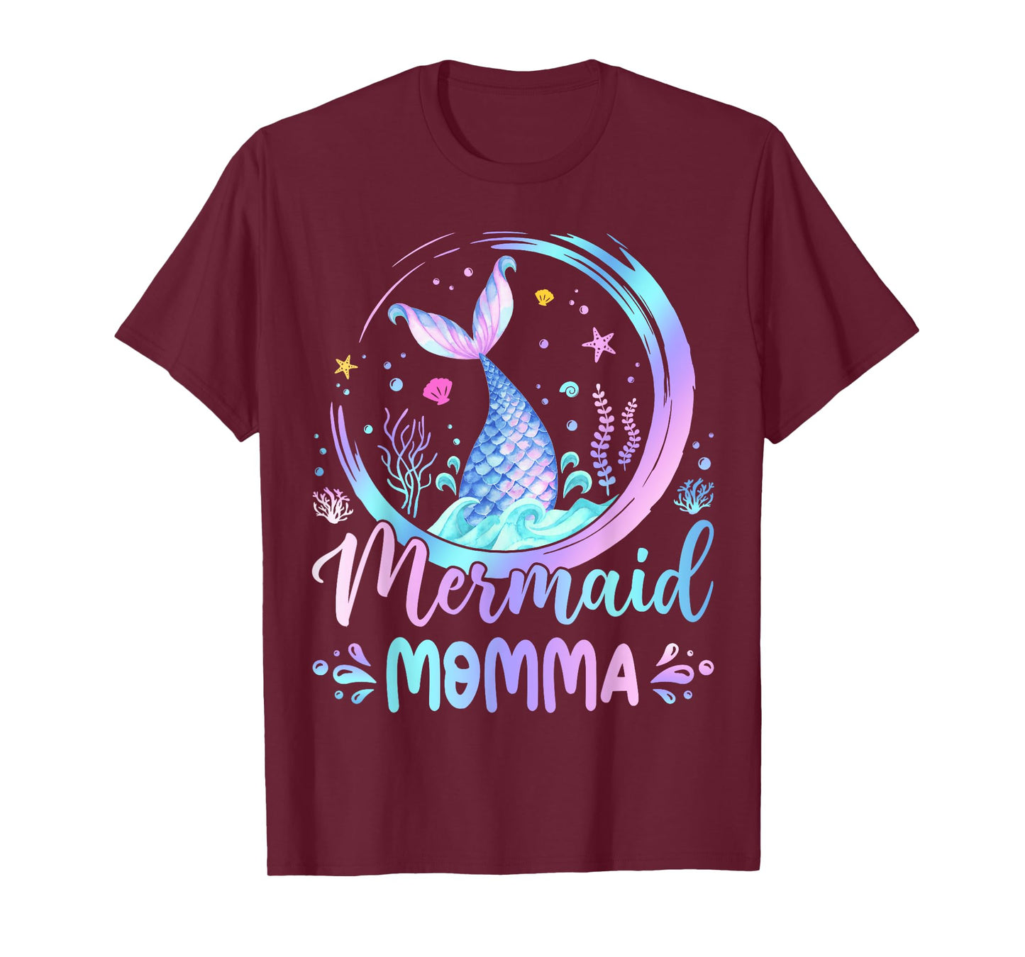 Mermaid Momma Family Matching Birthday Party T-Shirt