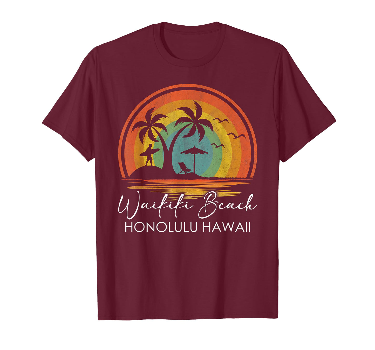 Waikiki Beach Honolulu Hawaii Summer Vacation Tropical T-Shirt